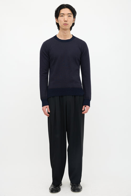 Maison Margiela Wool Ribbed Panel Sweater