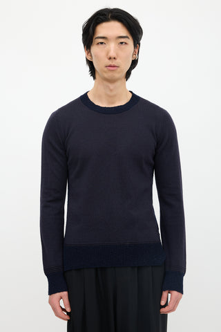Maison Margiela Wool Ribbed Panel Sweater