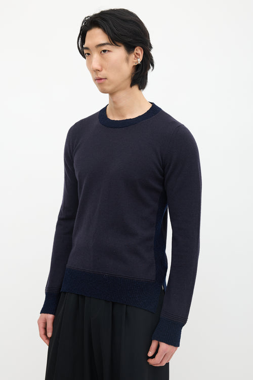Maison Margiela Wool Ribbed Panel Sweater