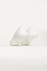 Maison Margiela White Leather Sculptural Pump