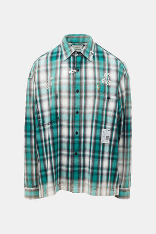 Maison Mihara Yasuhiro Distressed Embroidered Shirt