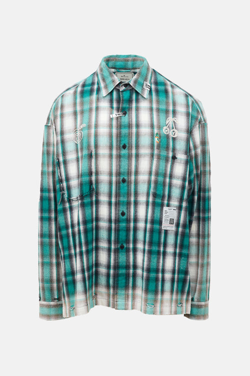 Maison Mihara Yasuhiro Distressed Embroidered Shirt