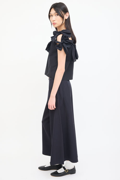 Maison Rabih Kayrouz Black Knotted Bow Top