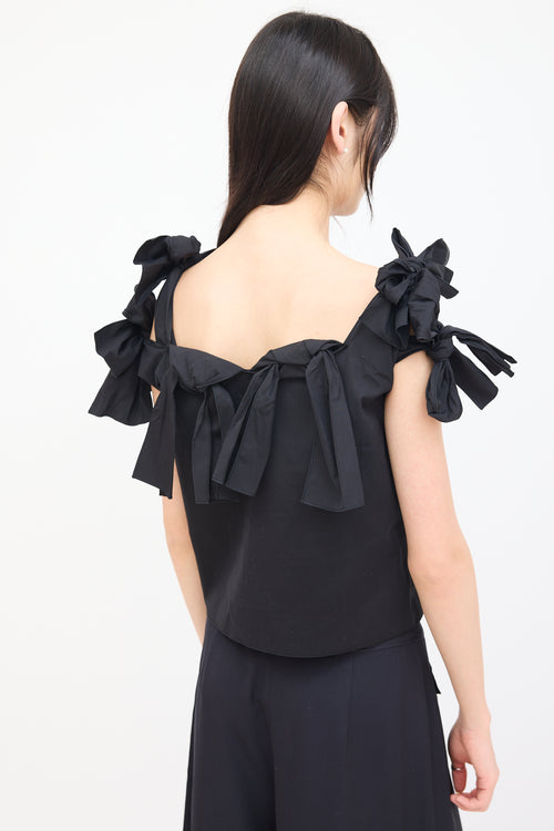 Maison Rabih Kayrouz Black Knotted Bow Top