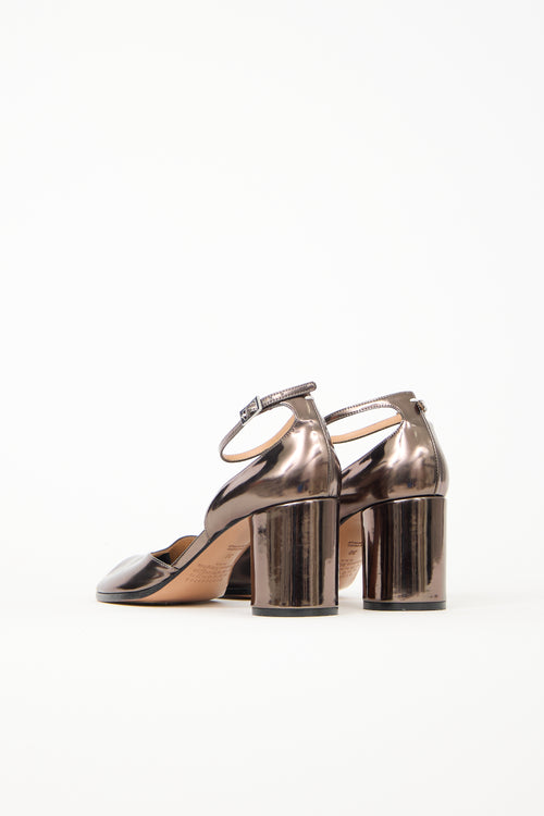 Maison Margiela Metallic Leather Tabi Heel