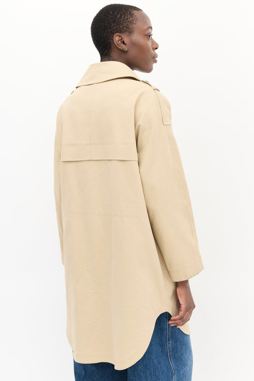 Maje Beige Double Breasted Trench Coat