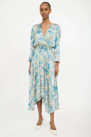 Maje Blue & Multicolour Maxi Dress