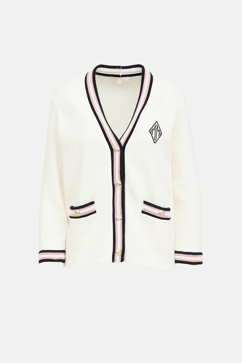 Maje Maison Embroidered Cardigan