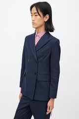 Maje Navy & Burgundy Stripes Suit