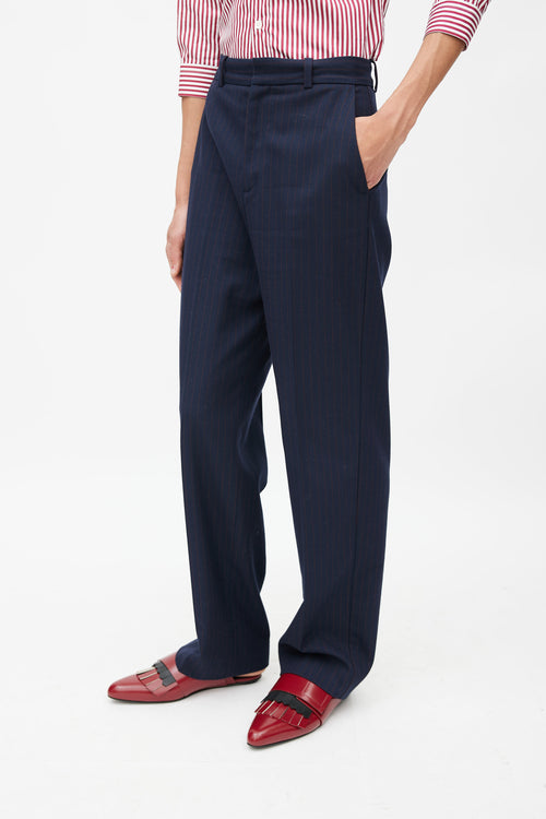 Maje Navy & Burgundy Stripes Suit