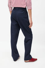 Maje Navy & Burgundy Stripes Suit