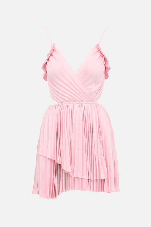 Maje Pleated Mini Dress