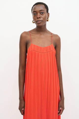Maje Pleated Slip Dress