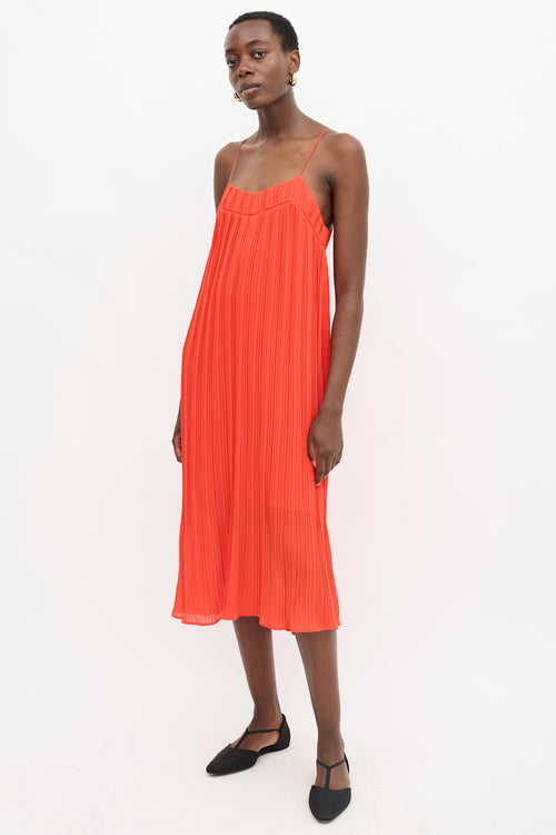 Maje Pleated Slip Dress