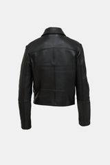 Maje Leather Cropped Jacket