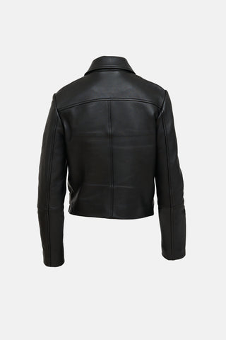 Maje Leather Cropped Jacket