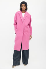 Malene Birger Pink Wool & Mohair Bugsy  Coat