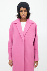 Malene Birger Pink Wool & Mohair Bugsy  Coat