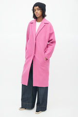 Malene Birger Pink Wool & Mohair Bugsy  Coat