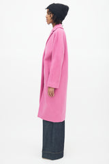 Malene Birger Pink Wool & Mohair Bugsy  Coat