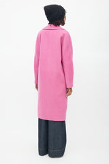 Malene Birger Pink Wool & Mohair Bugsy  Coat