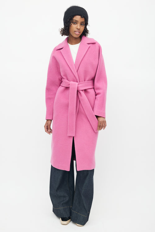 Malene Birger Pink Wool & Mohair Bugsy  Coat