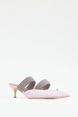 Malone Souliers Pink Leather Maisie 45 Heeled Mule