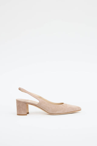 Manolo Blahnik Suede Slingback Pump