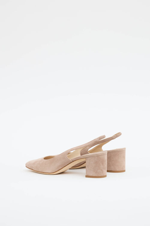 Manolo Blahnik Suede Slingback Pump