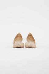 Manolo Blahnik Beige Suede D'Orsay Pump