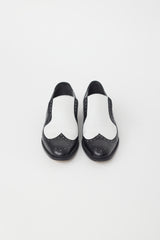 Manolo Blahnik Black & White Leather Loafer