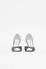 Manolo BlahnikPatent Brogue Peep Toe Pump