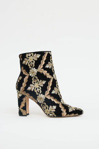 Manolo Blahnik Embroidered Isola Boot