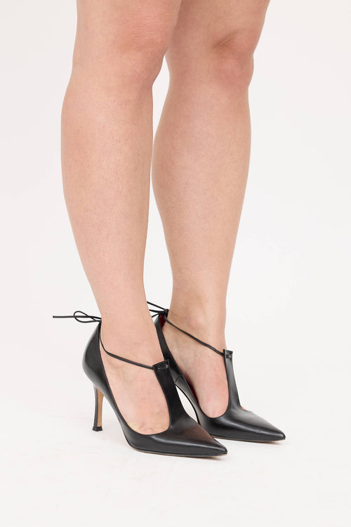 Leather Tie Pump