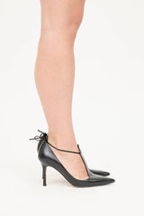 Manolo Blahnik Leather Tie Pump
