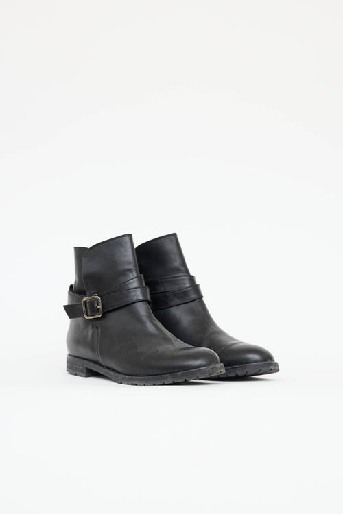 Manolo Blahnik Buckle Ankle Boot