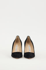 Manolo Blahnik Black Suede BB Heel