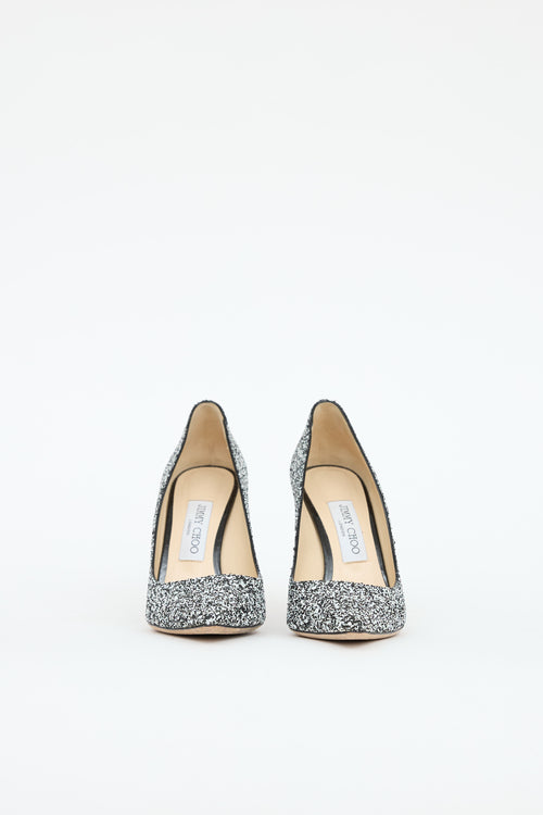 Jimmy Choo Glitter Pointed Toe Pump