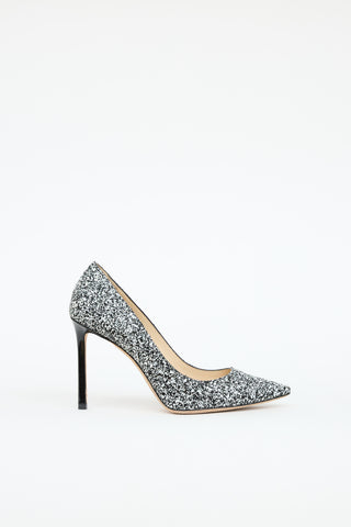 Jimmy Choo Glitter Pointed Toe Pump