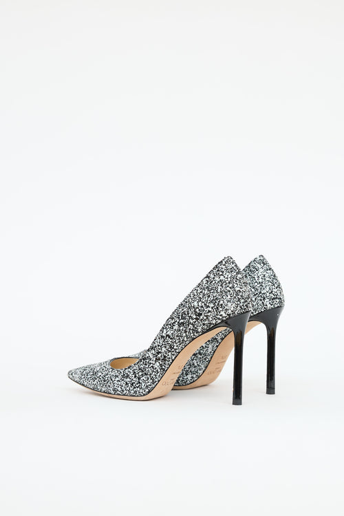Jimmy Choo Glitter Pointed Toe Pump