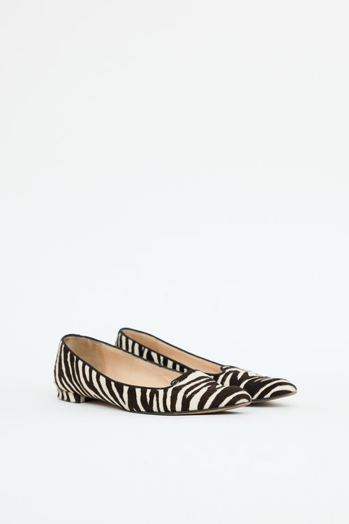 Manolo Blahnik Printed Hair Flat