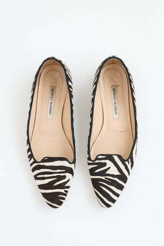 Manolo Blahnik Printed Hair Flat