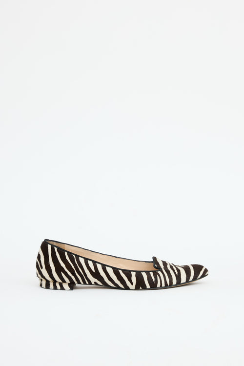 Manolo Blahnik Printed Hair Flat