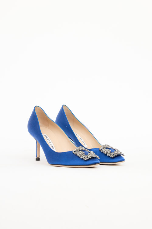 Manolo Blahnik Satin Hangisi Pump