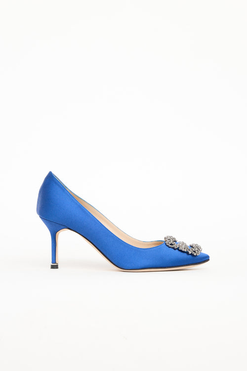 Manolo Blahnik Satin Hangisi Pump