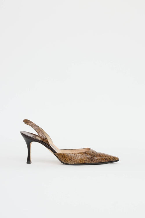 Manolo Blahnik Exotic Slingback Pump