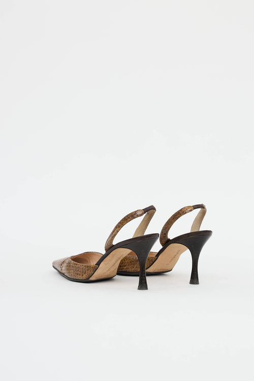 Manolo Blahnik Exotic Slingback Pump