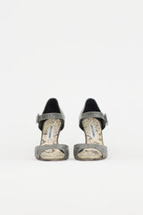 Manolo Blahnik Coated Mary Jane Heel