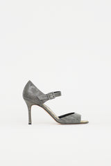 Manolo Blahnik Coated Mary Jane Heel