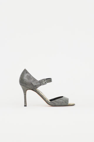 Manolo Blahnik Coated Mary Jane Heel